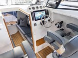 Safe foredeck access through the cabin with watertight doors to keep the elements out.